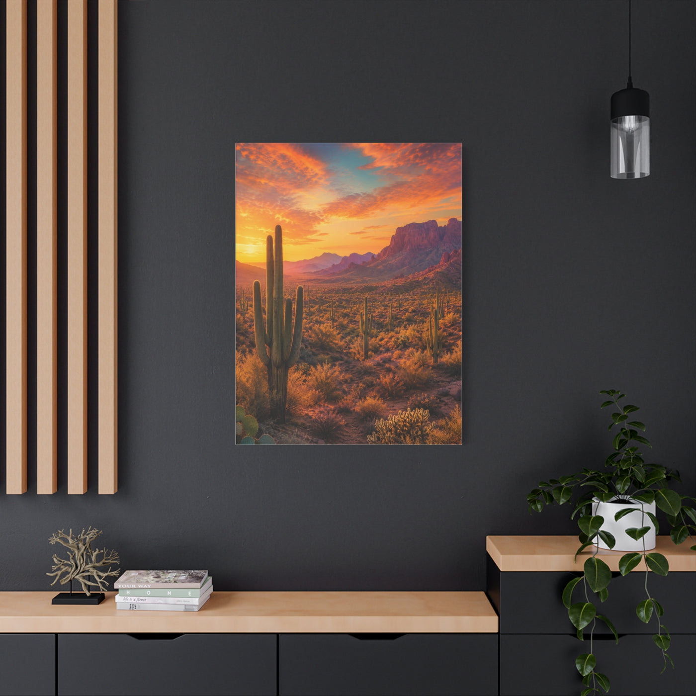 Golden Hour Saguaro Desert Southwest Wall Art & Canvas Print