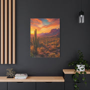 Golden Hour Saguaro Desert Southwest Wall Art & Canvas Print