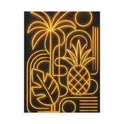 Neon Tropical Line Art Glow Composition Wall Art & Canvas Print