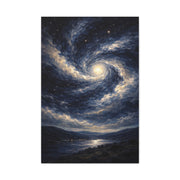 Cosmic Spiral Night Sky Wall Art & Canvas Print