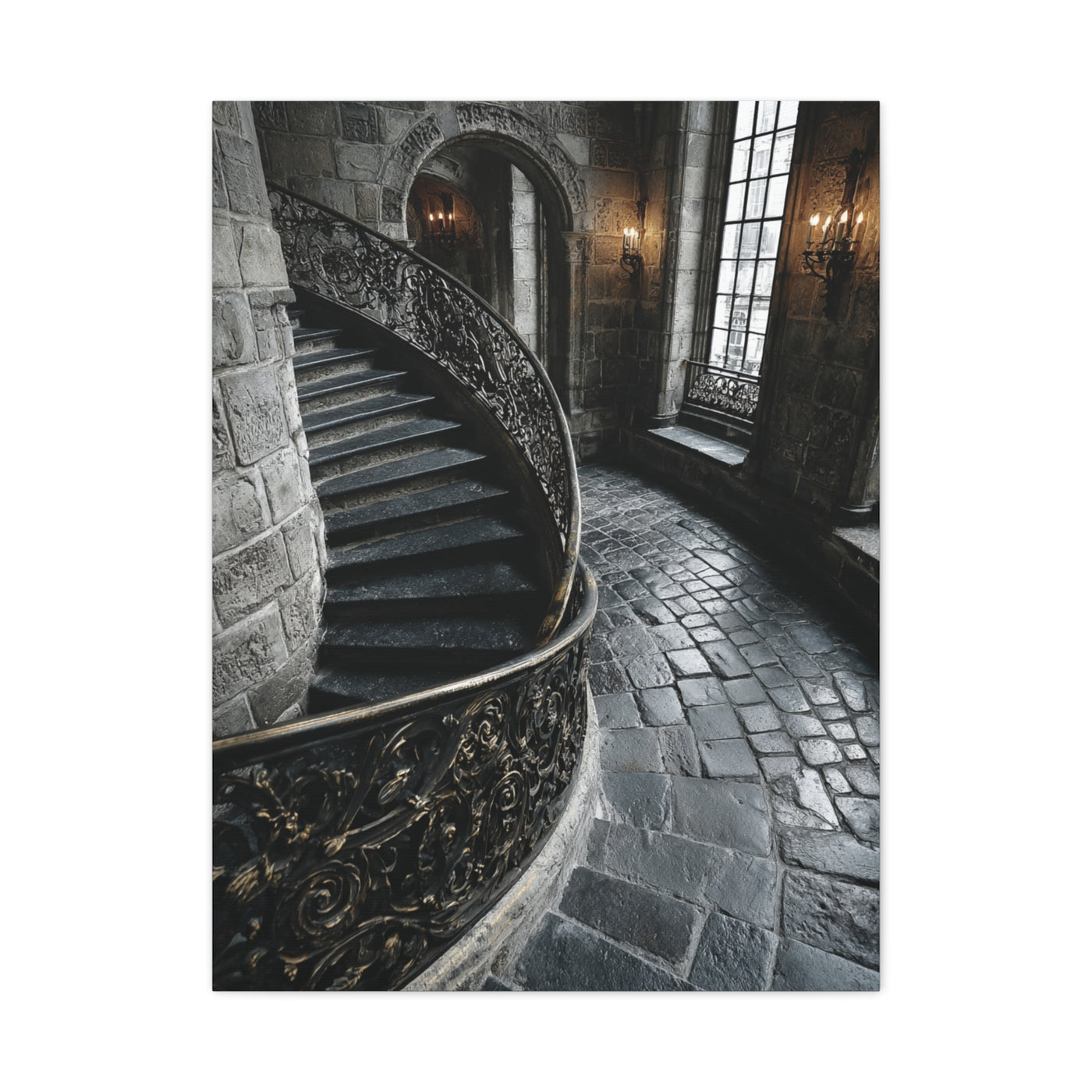 Spiral Staircase Architectural Wall Art & Canvas Print