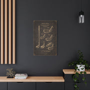 Antique Golf Club Patent Diagram Wall Art & Canvas Print