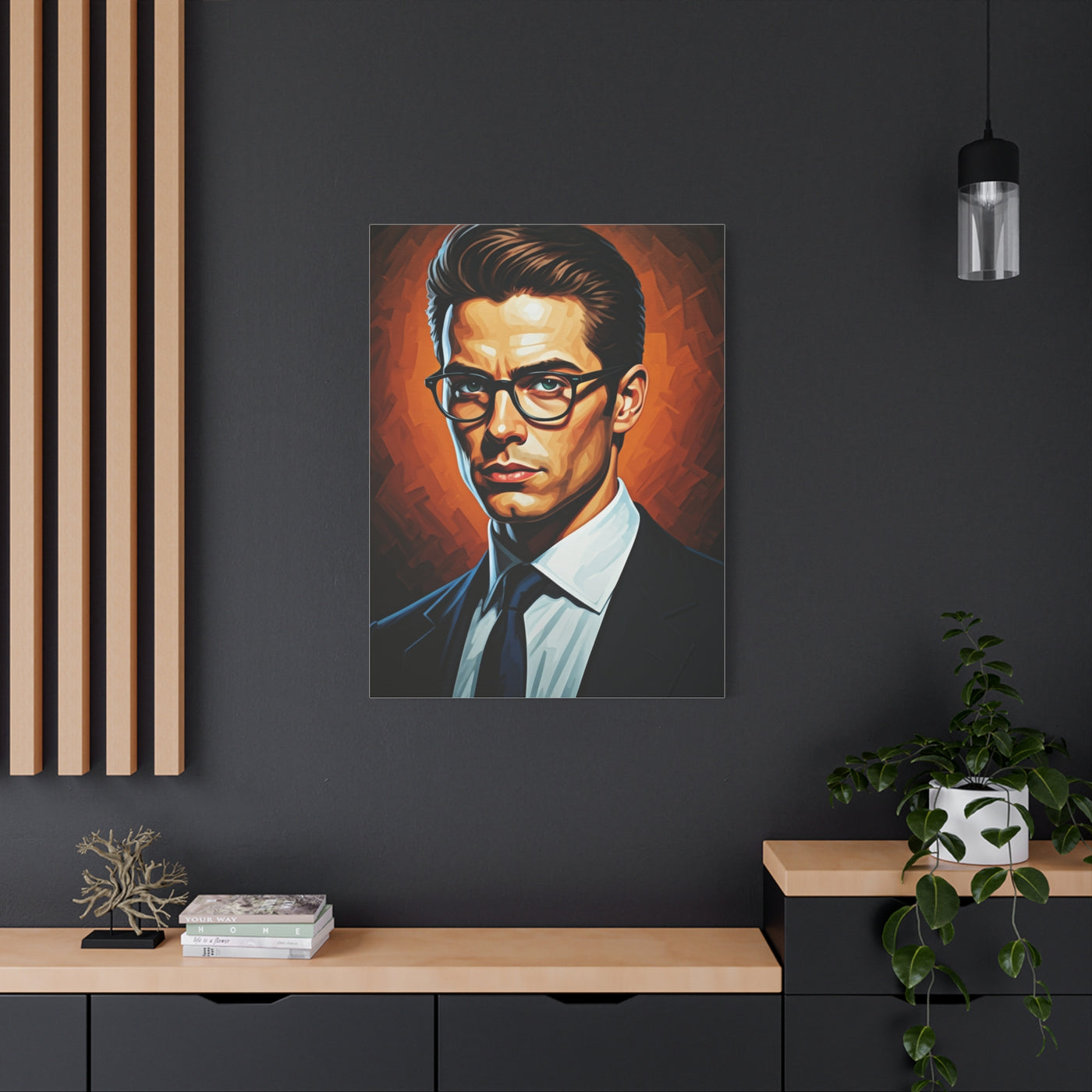 Modern Intellectual Gentleman Portrait Wall Art & Canvas Print