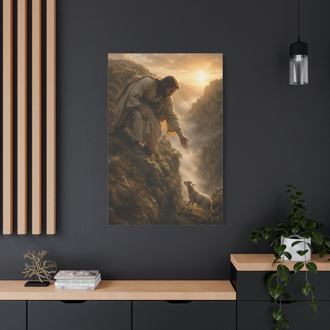 Leaves the 99 Shepherd Rescue Scripture Wall Art & Canvas Print