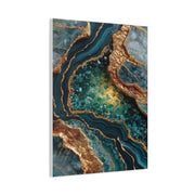 Emerald Gold Geode Abstract Wall Art & Canvas Print