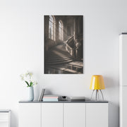Sunlit Italian Palazzo Staircase Wall Art & Canvas Print