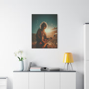 Rain Soaked Rock Guitar Performance Wall Art & Canvas Print