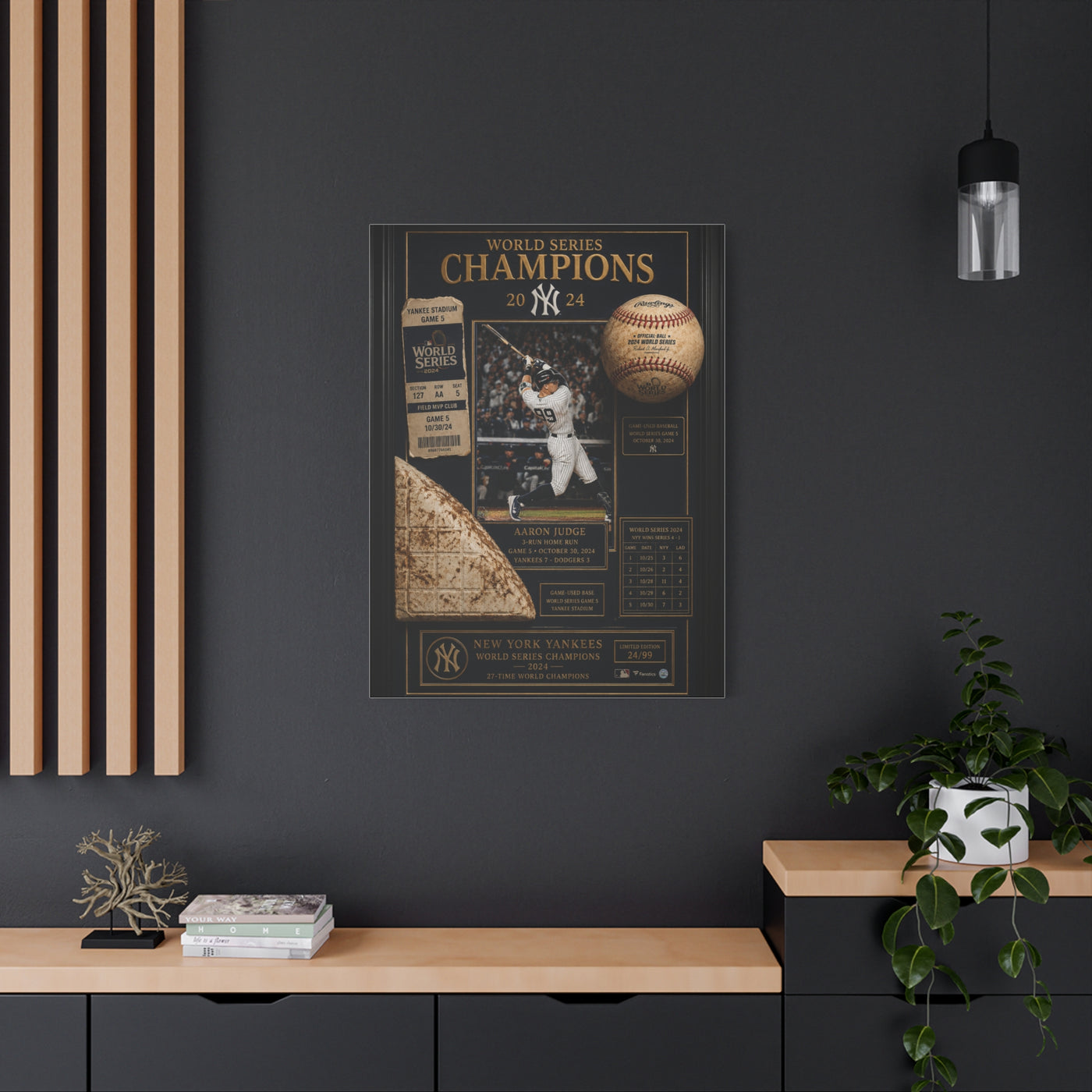 World Series Champions Yankees Memorabilia Wall Art & Canvas Print