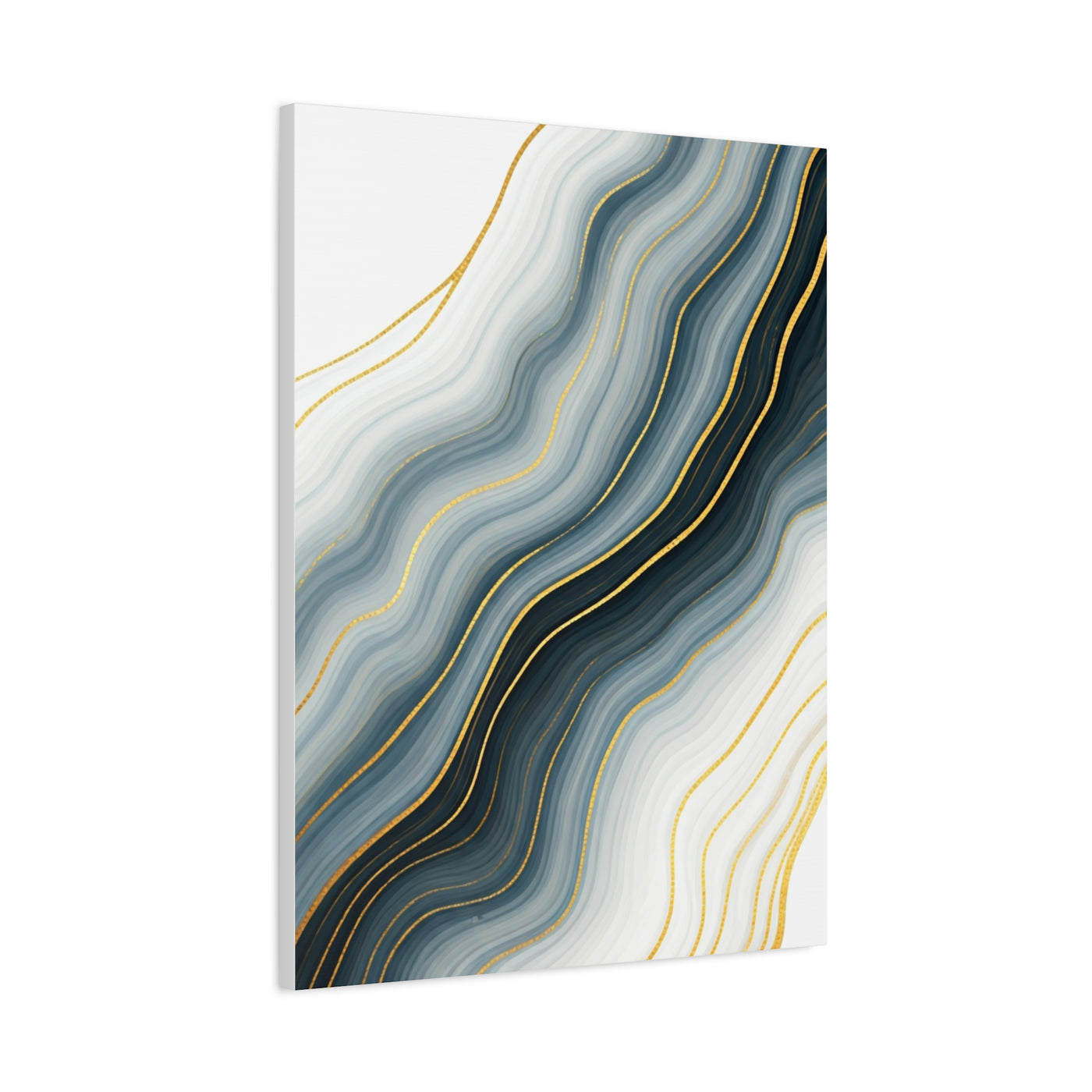 Grey Marble Gold Vein Abstract Wall Art & Canvas Prints