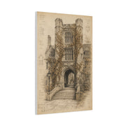 Ivy-Covered Gothic Arch Architectural Study Wall Art & Canvas Print