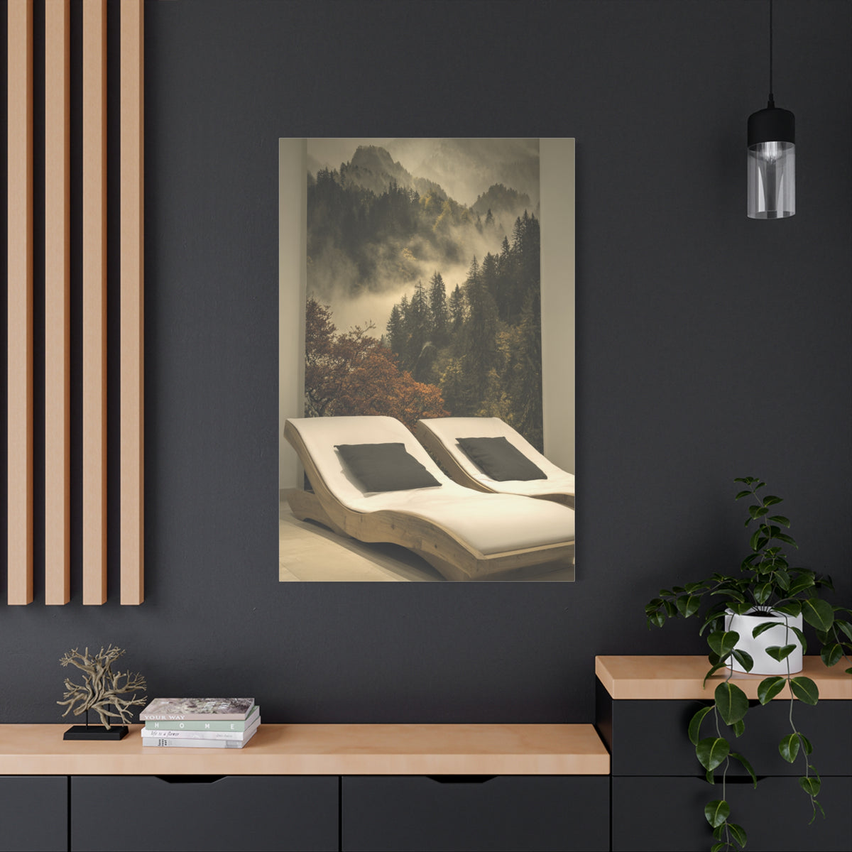 Woodland Dusk Forest Landscape Wall Art & Canvas Print