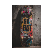 Go Fast Skateboard Street Wall Art & Canvas Print