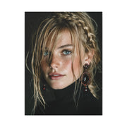 Wind-Swept Blonde Muse Editorial Portrait Wall Art & Canvas Print