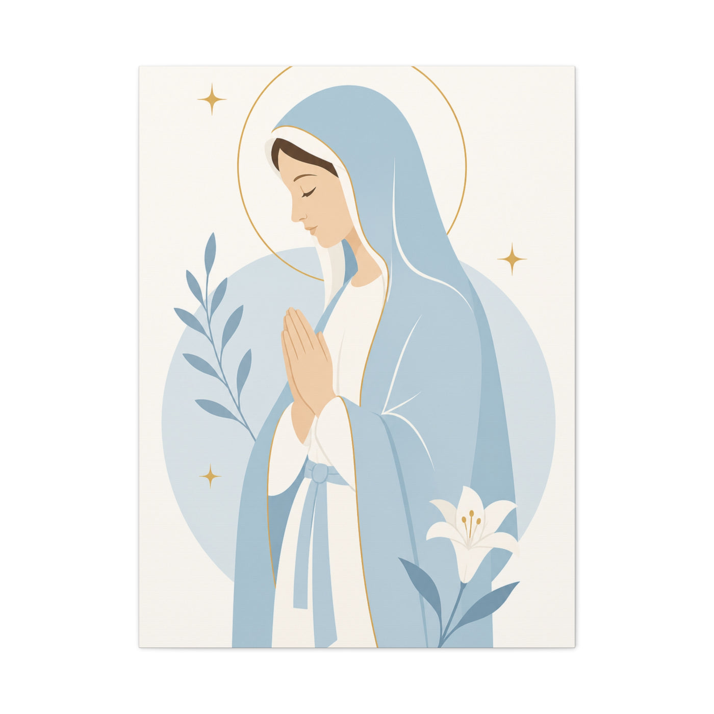 Minimalist Modern Mary Wall Art & Canvas Print