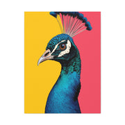 Modern Pop Peacock Profile Wall Art & Canvas Print