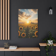 Sunflower Field Horizon Spiritual Landscape Wall Art & Canvas Print