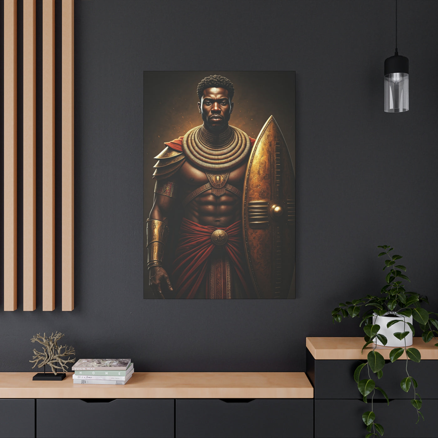 African Warrior Shield Legend Wall Art & Canvas Prints