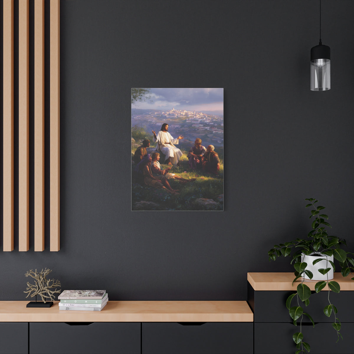 Christ Teaching the Disciples Above Jerusalem Wall Art & Canvas Print
