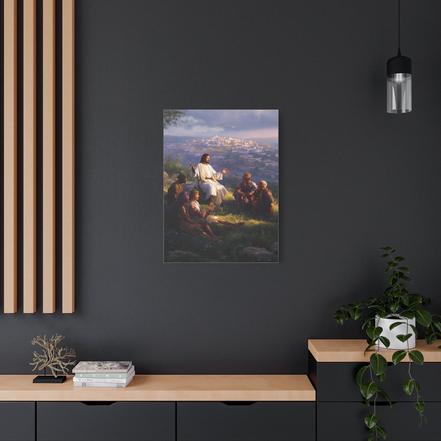 Christ Teaching the Disciples Above Jerusalem Wall Art & Canvas Print