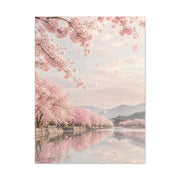 Cherry Blossom Reflection Landscape Wall Art & Canvas Print