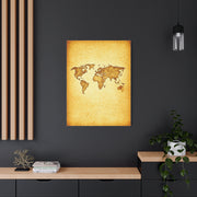 Sepia Continent Map Wall Art & Canvas Prints