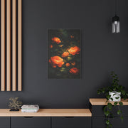 Dark Botanical Orange Bloom Study Wall Art & Canvas Print