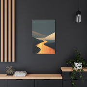 Minimal Gold Desert Horizon Wall Art & Canvas Print