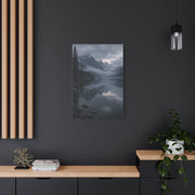 Misty Mountain Lake Reflection Wall Art & Canvas Print
