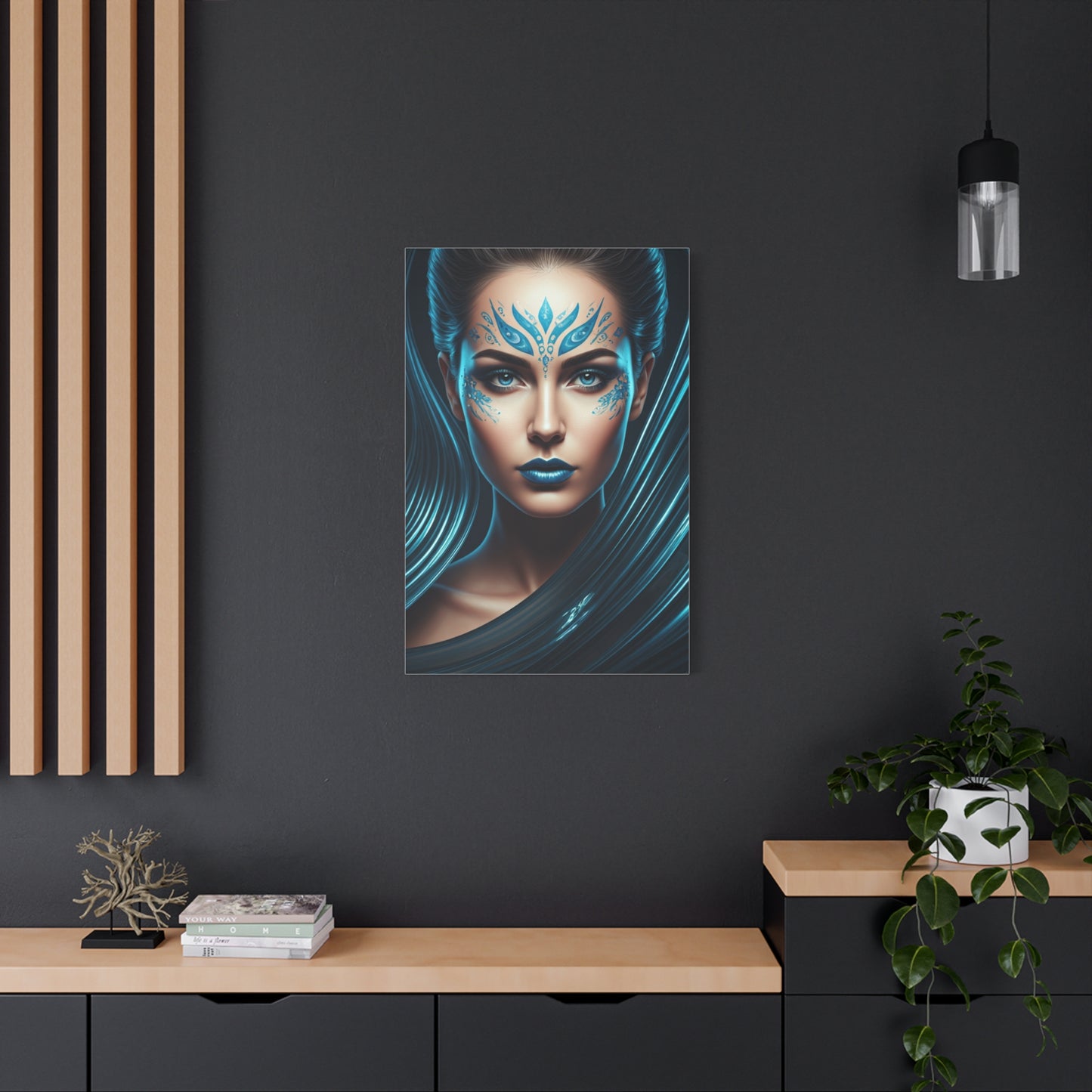 Mythic Blue Empress Portrait Wall Art & Canvas Prints