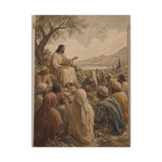 Sermon on the Hillside Tapestry Wall Art & Canvas Print