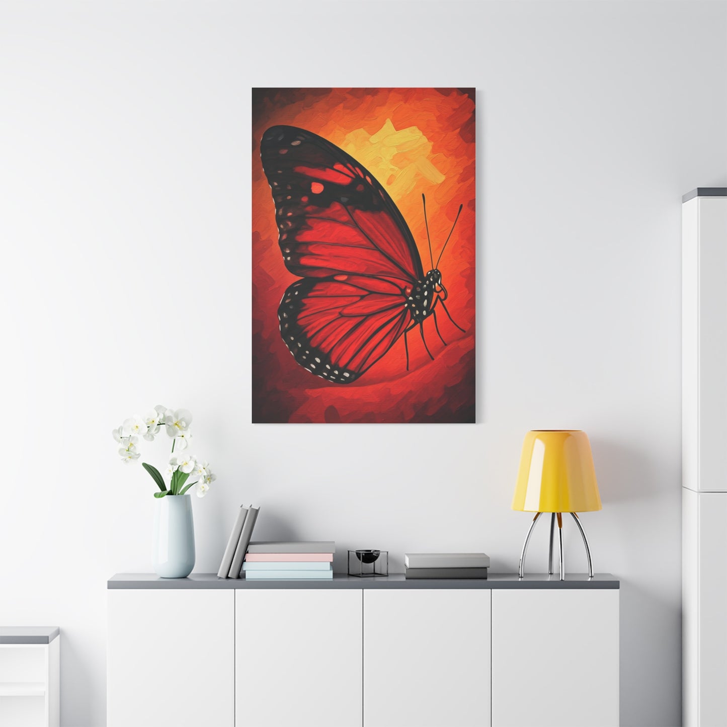Crimson Butterfly Close-Up Wall Art & Canvas Prints