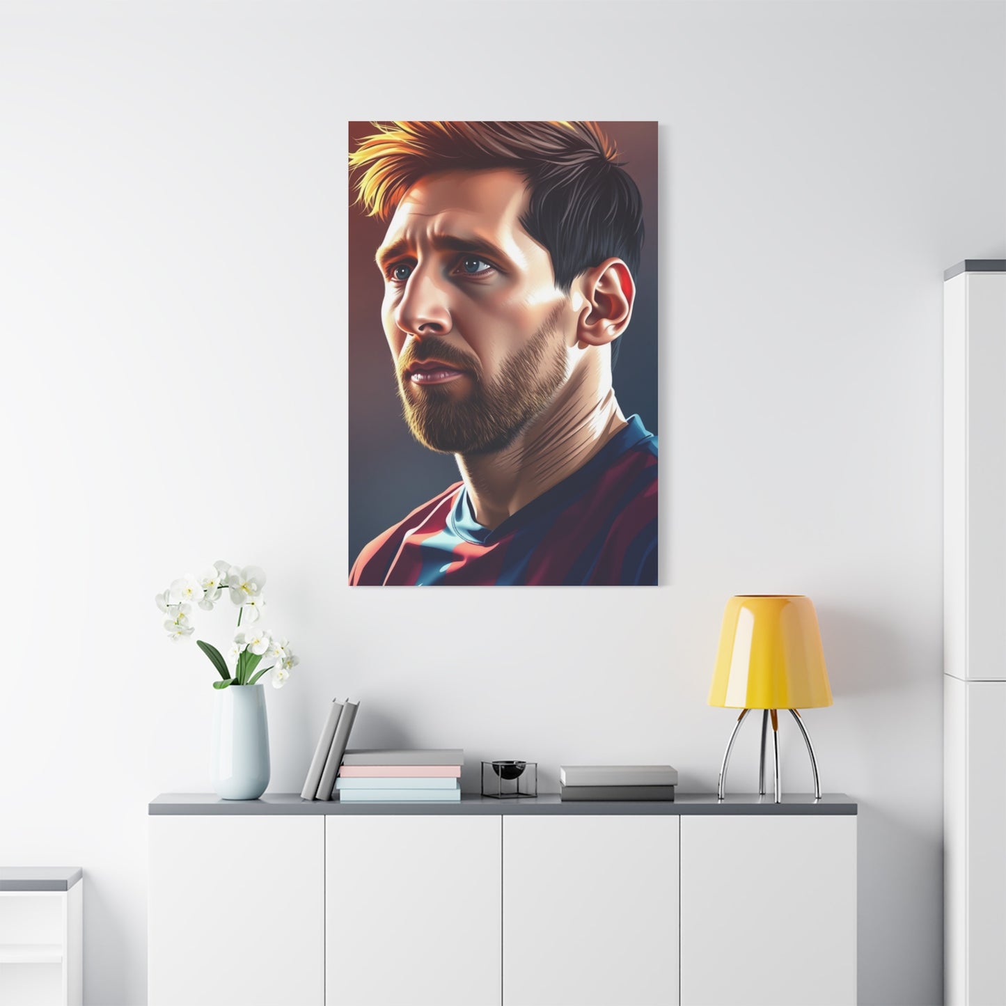 Lionel Messi Illustration Art Premium Canvas 15 Wall Art & Canvas Print