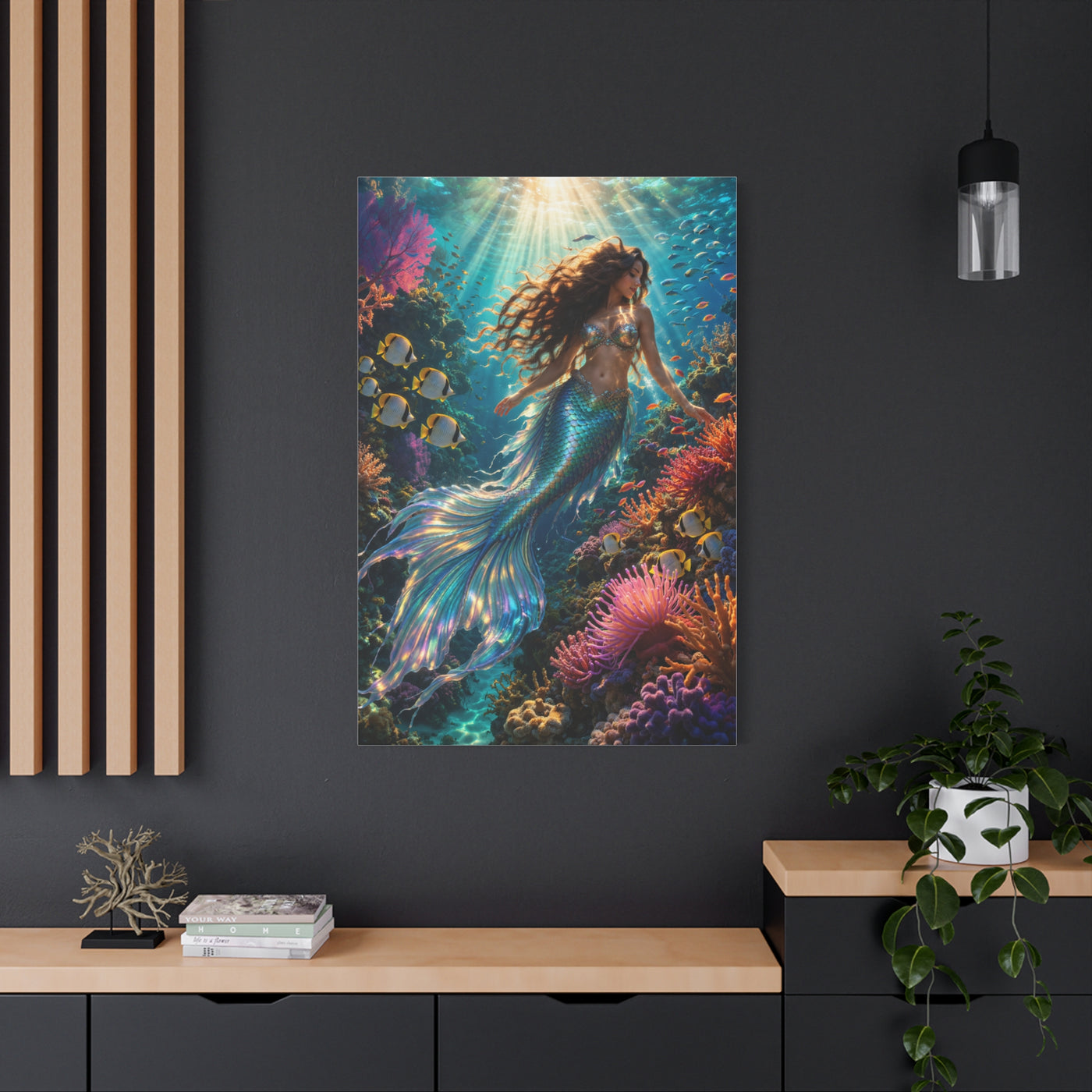 Coral Reef Luminous Mermaid Paradise Wall Art & Canvas Print