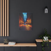Twilight Cobblestone Street Wall Art & Canvas Prints