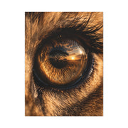 Lion Eye Reflection Macro Wall Art & Canvas Print