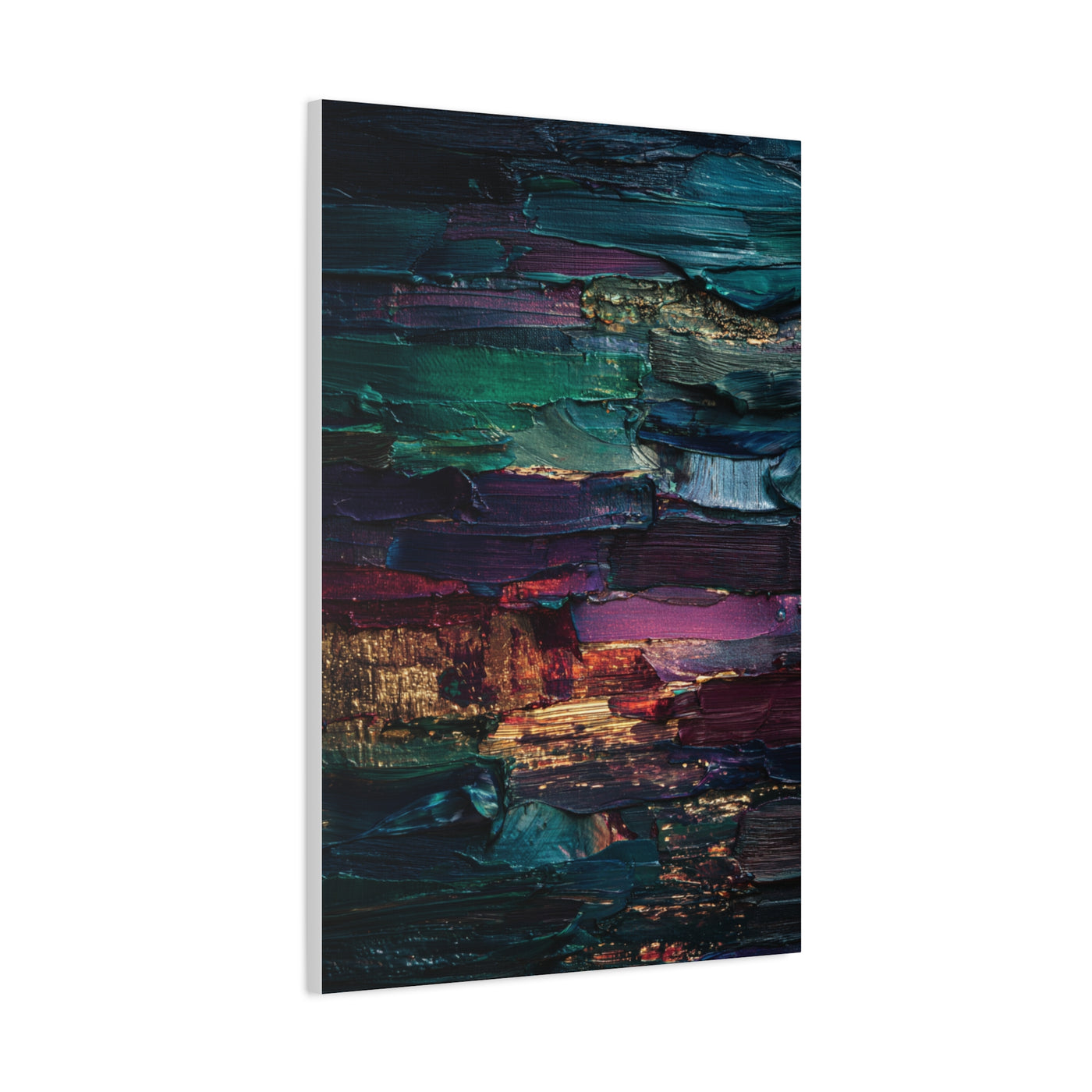 Jewel Tone Textured Abstract Gallery Painting Wall Art & Canvas Print