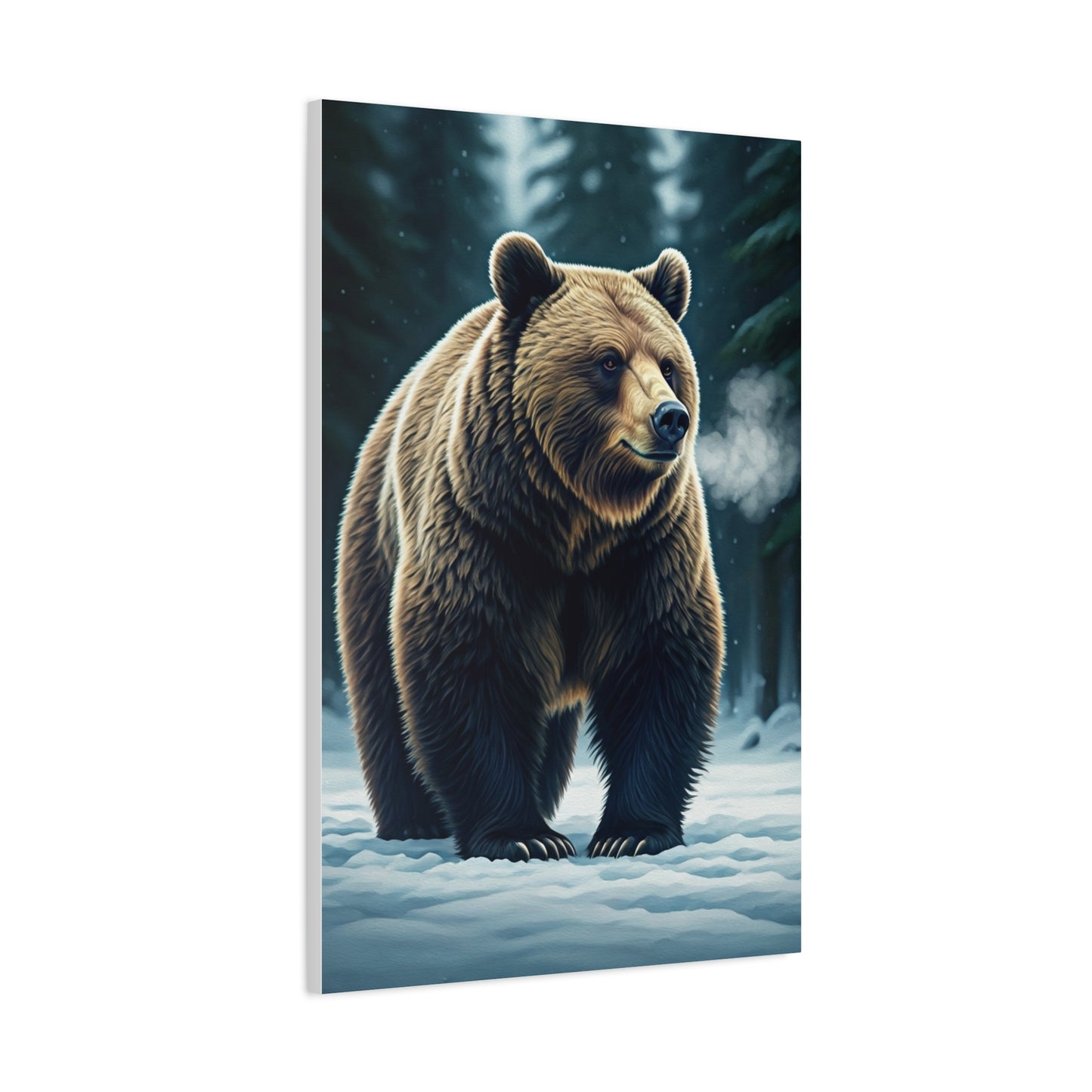 Snowy Landscape Grizzly Bear Wall Art & Canvas Prints