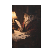Gentleman Scholar Owl Portrait Wall Art & Canvas Print