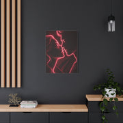 Neon Velvet Kiss Silhouette Wall Art & Canvas Print