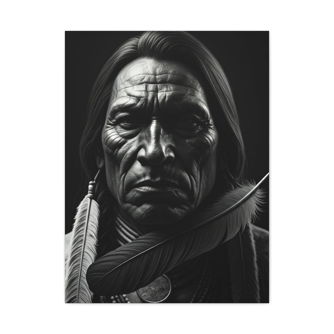 Weathered Resolve Black & White Portrait Wall Art & Canvas Prints