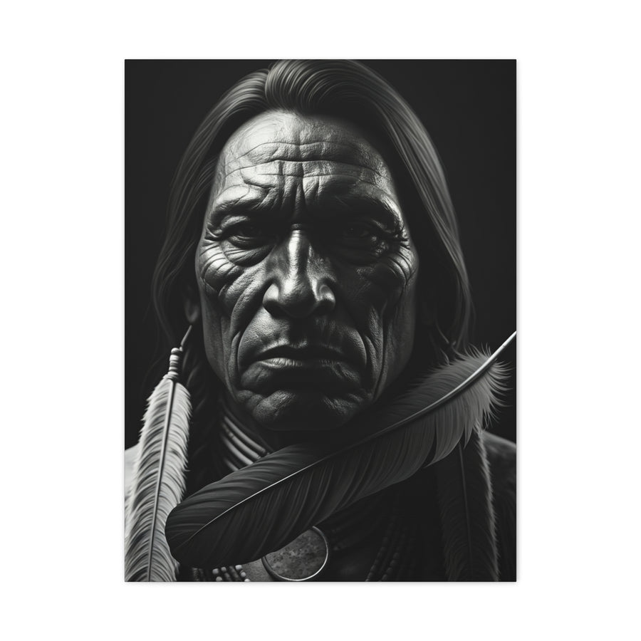 Weathered Resolve Black & White Portrait Wall Art & Canvas Prints
