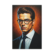 Modern Intellectual Gentleman Portrait Wall Art & Canvas Print