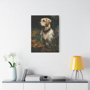 Golden Retriever Wildflower Portrait Wall Art & Canvas Print