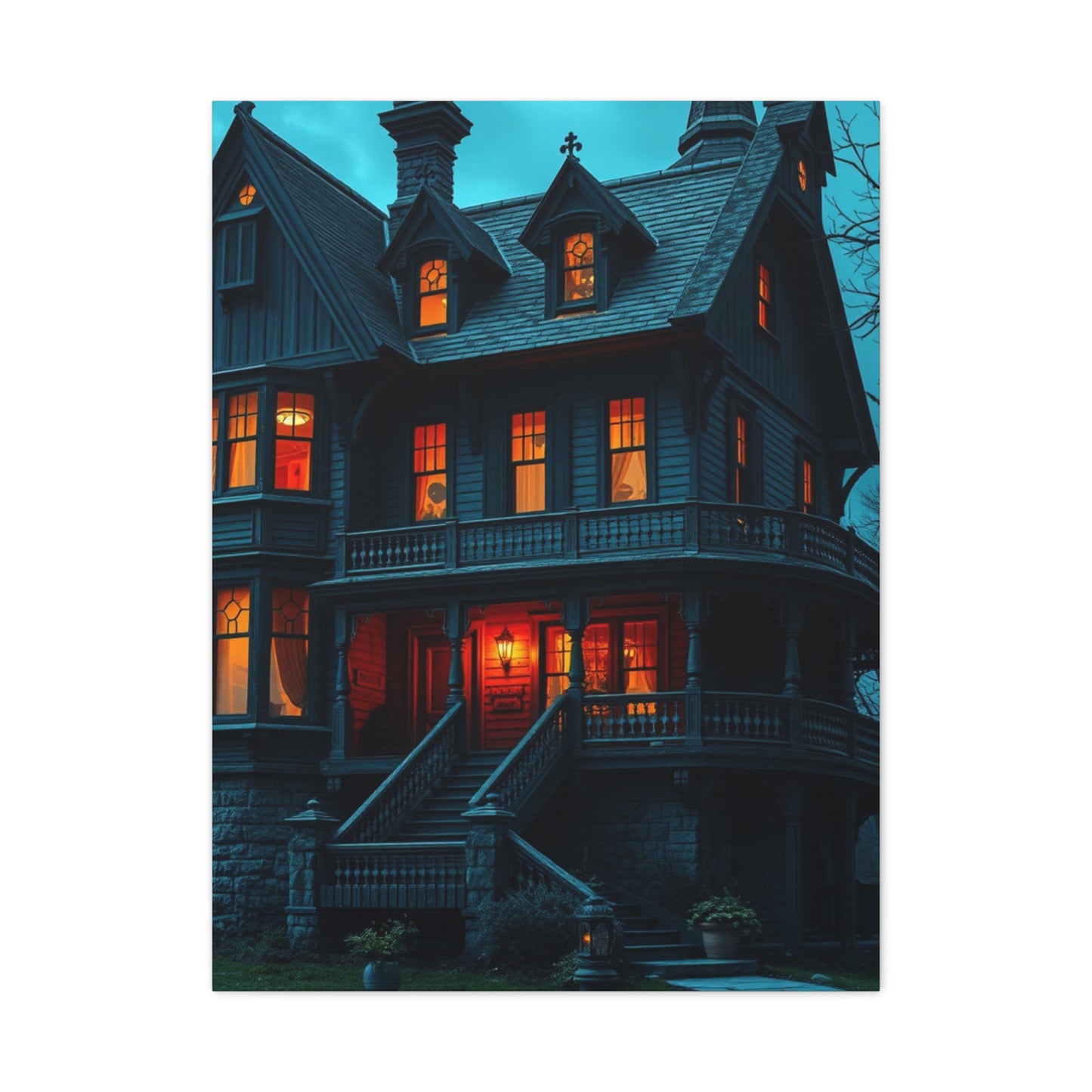 Haunted House Art Supreme Canvas Wall Art & Canvas Print