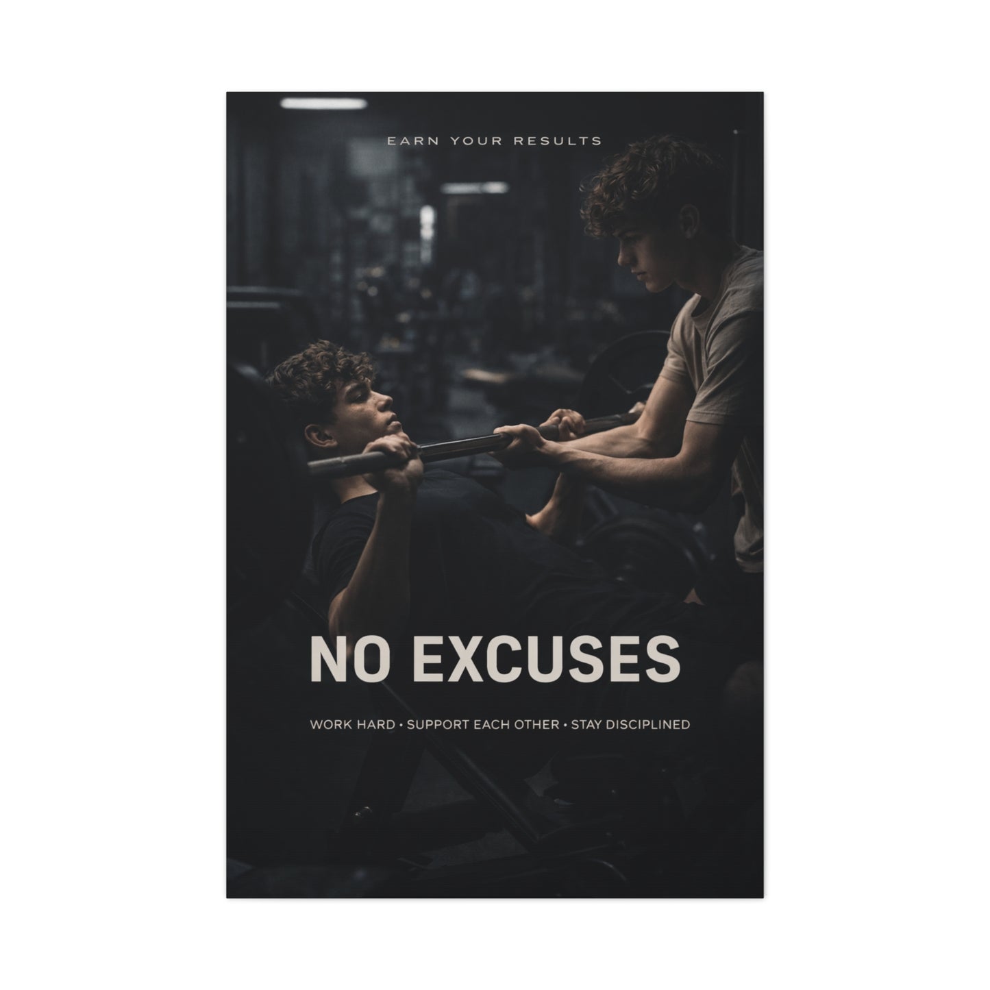 No Excuses Strength Wall Art & Canvas Print