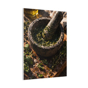 Rustic Herb Mortar and Pestle Wall Art & Canvas Print