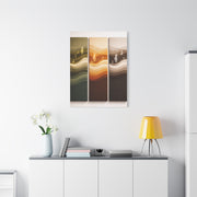 Harmonic Wave Triptych Panels Wall Art & Canvas Print