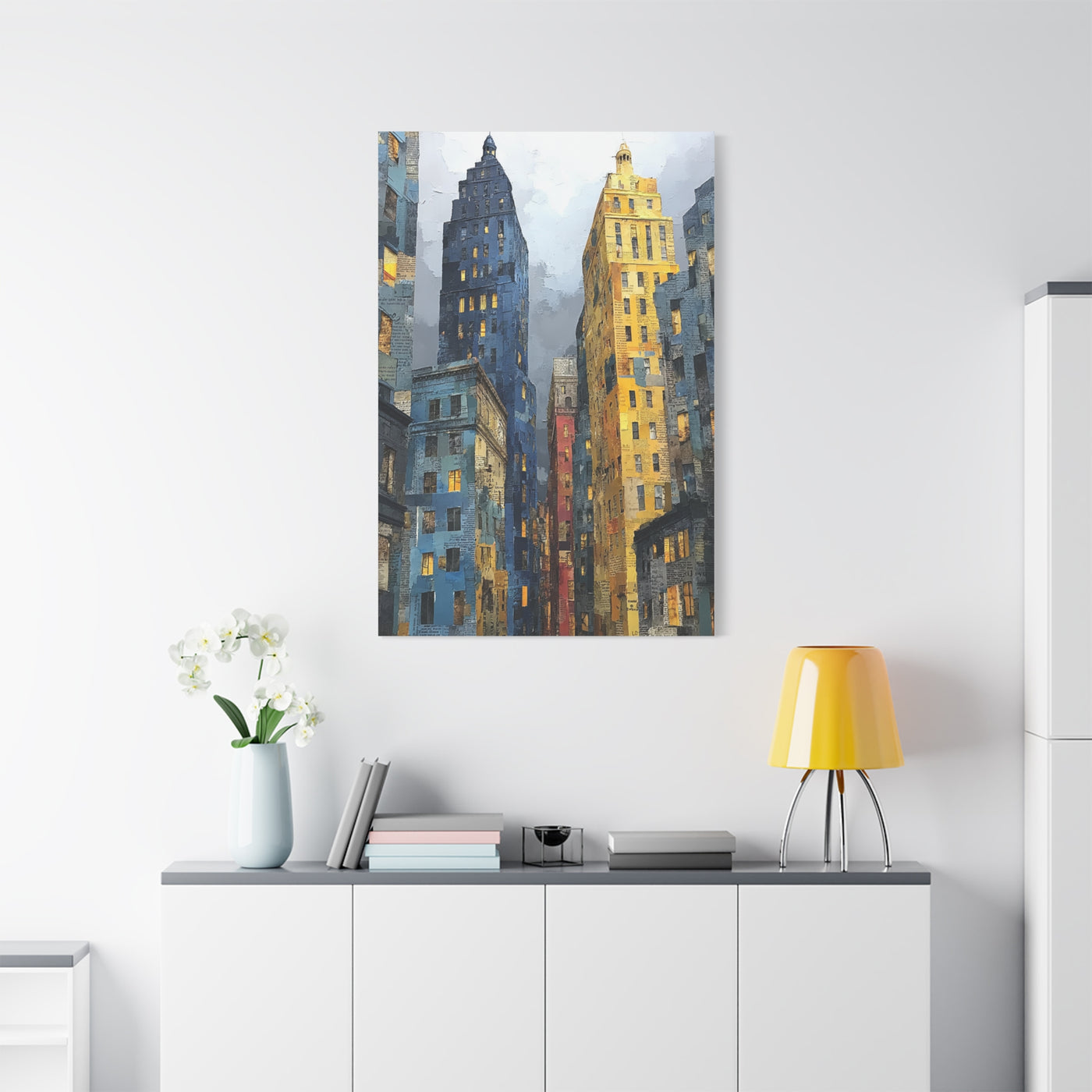 Urban Skyline Collage Composition Wall Art & Canvas Print