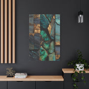 Emerald Stone Abstract Luxe Wall Art & Canvas Print