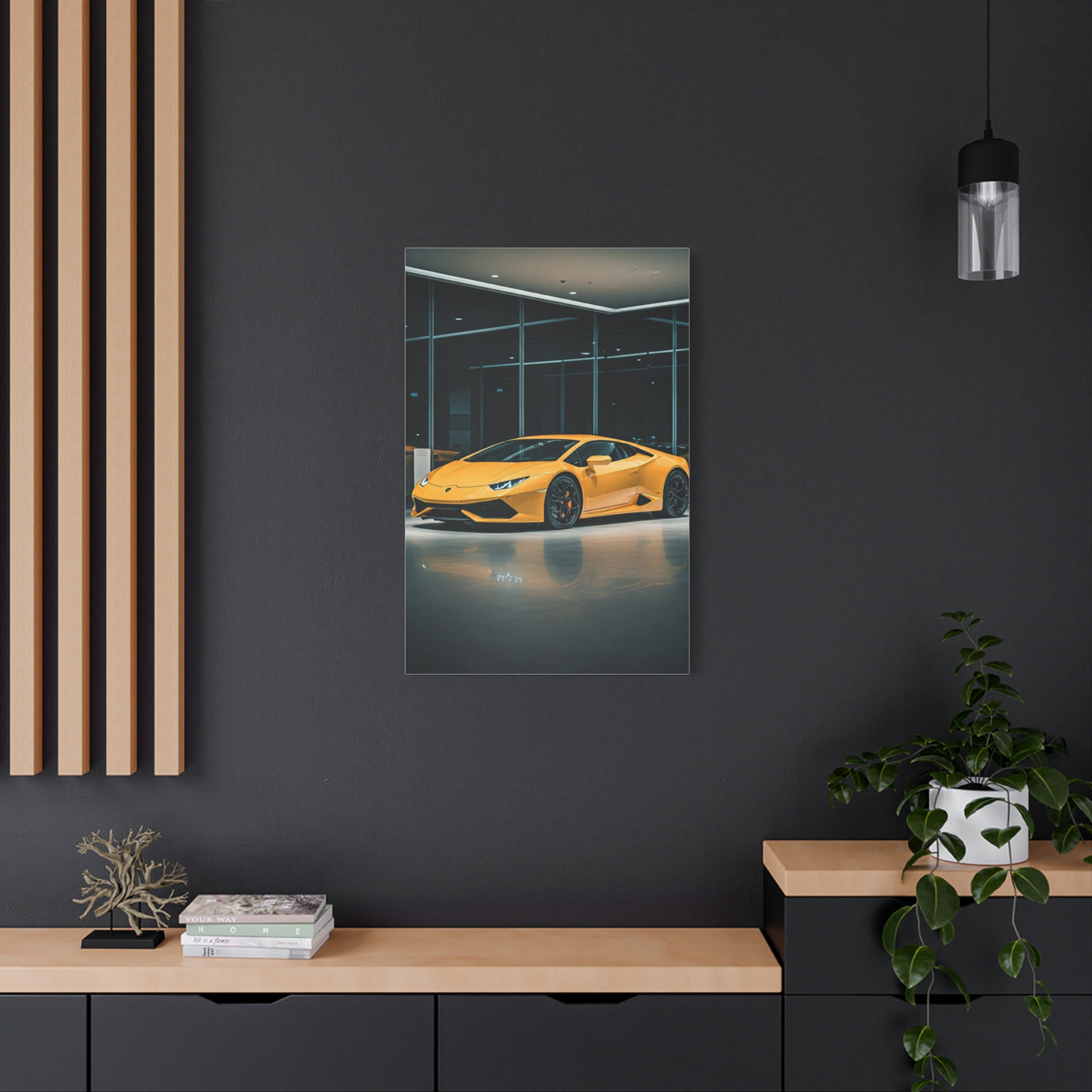 Lamborghini Huracán Modern Showroom Wall Art & Canvas Prints